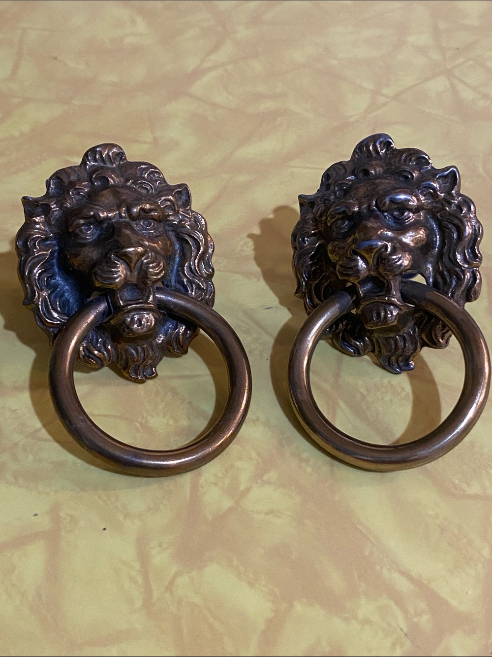 Bronze Lion Head Knobs Bronze Finish